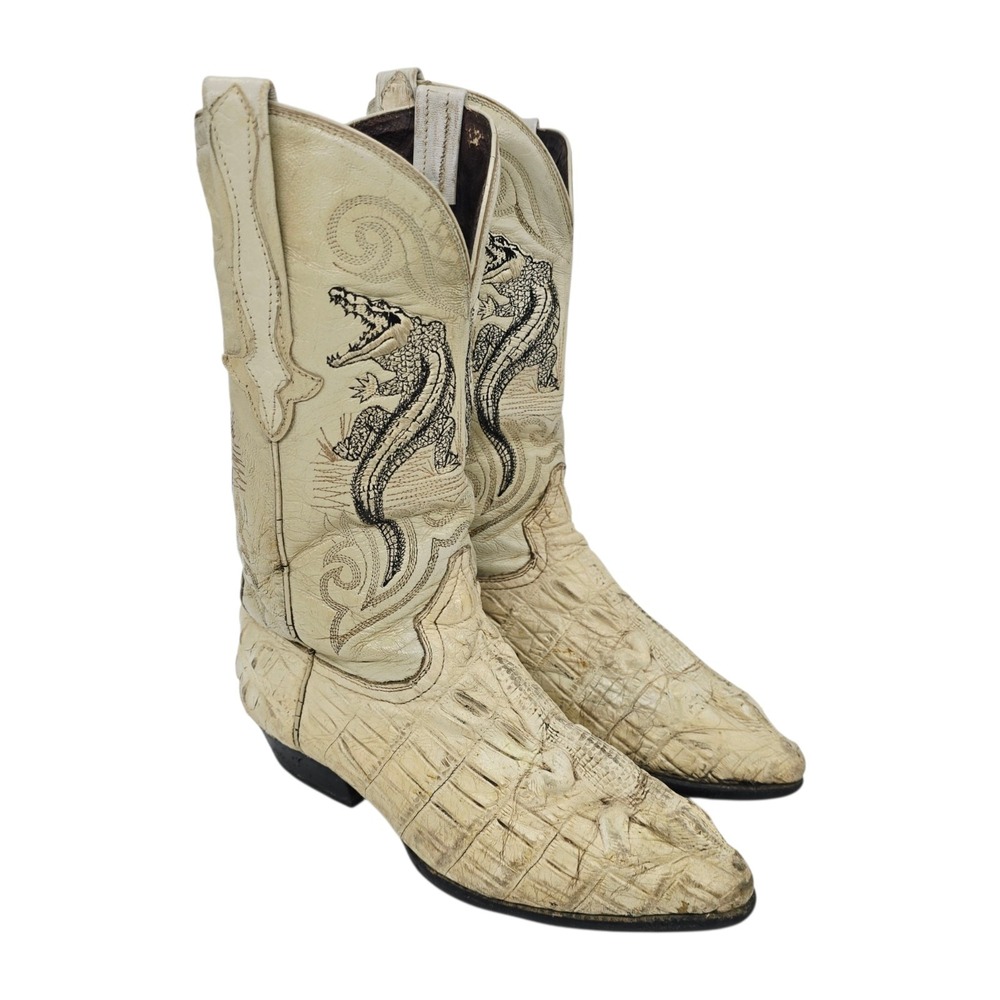 Rodeo Bravo Caiman Boots Mens 26.5 (US 8) Western Boots‎ Leather Cowboy Exotic